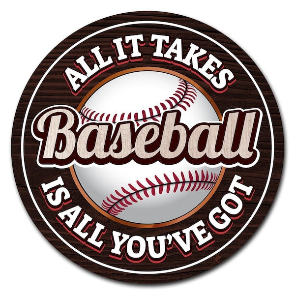 Signmission Baseball Circle Corrugated Plastic Sign C-36-CIR-Baseball - main